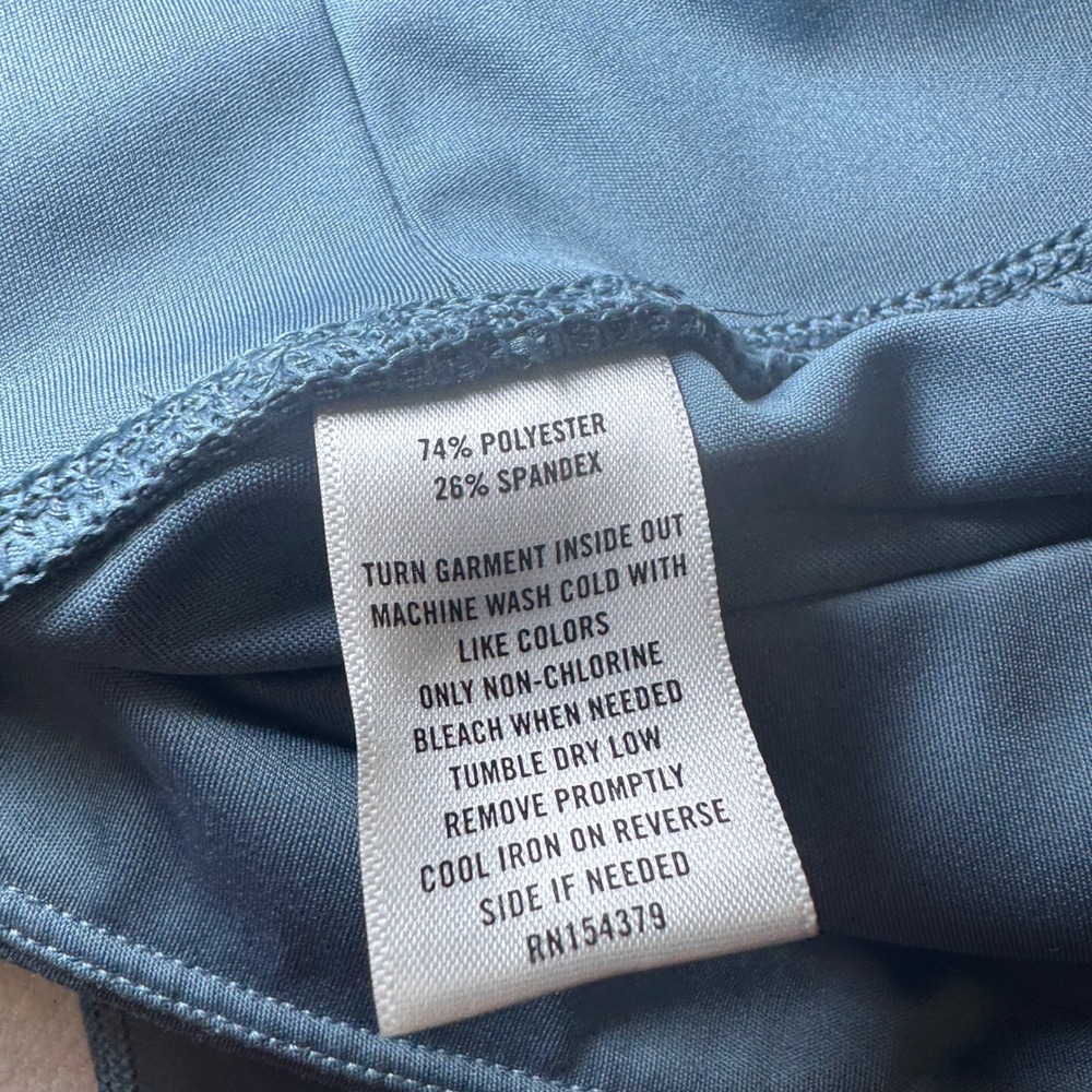 Aeropostale Womens XS Crossover‎ High Waist Flare Yoga Pants Dusty Blue Athletic - Picture 7 of 8